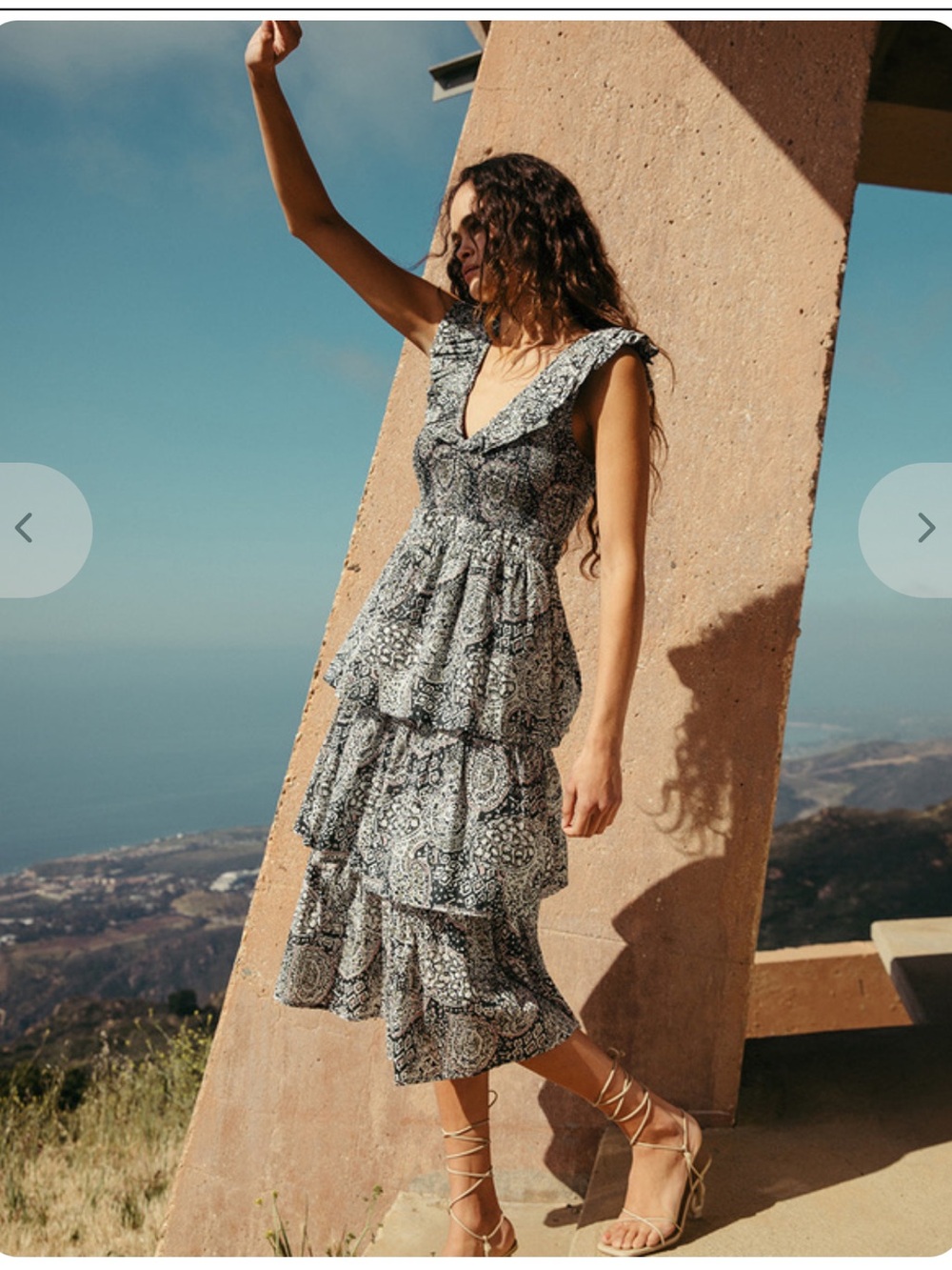 Cleobella Lucy Midi Dress Geo Print size Large - Picture 3 of 5